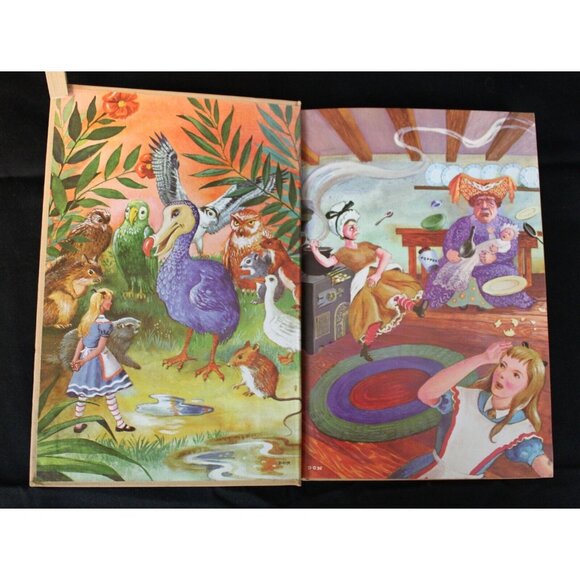 3 Pc 1961 Children's Classics Book Lot Alice in Wonderland Fairy Tales Robinson - Picture 10 of 12